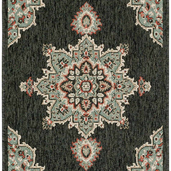 Hauteloom Roseglen ROSE Black Machine Made Olefin Rug