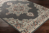 Hauteloom Roseglen ROSE Black Machine Made Olefin Rug