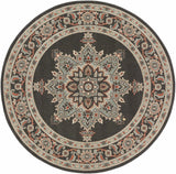 Hauteloom Roseglen ROSE Black Machine Made Olefin Rug