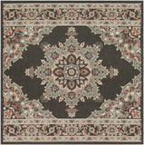 Hauteloom Roseglen ROSE Black Machine Made Olefin Rug