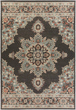 Hauteloom Roseglen ROSE Black Machine Made Olefin Rug