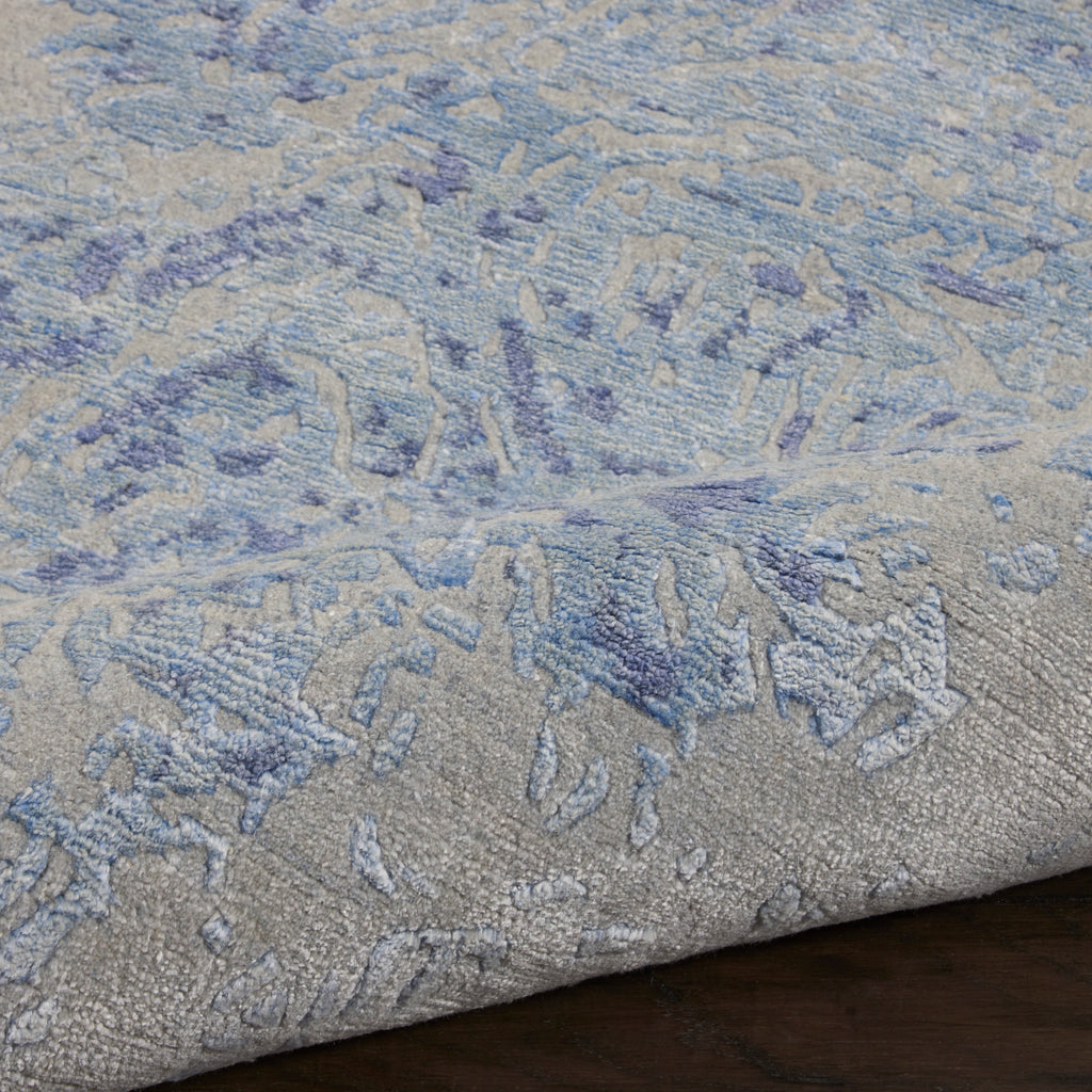nourison silk shadows sha18 grey blue rug