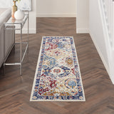 nourison grafix grf31 blue multicolor rug
