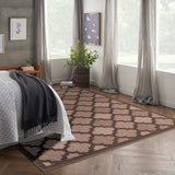 nourison easy care nes01 brown rug