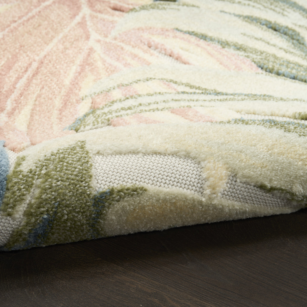 nourison aloha alh43 ivory green rug