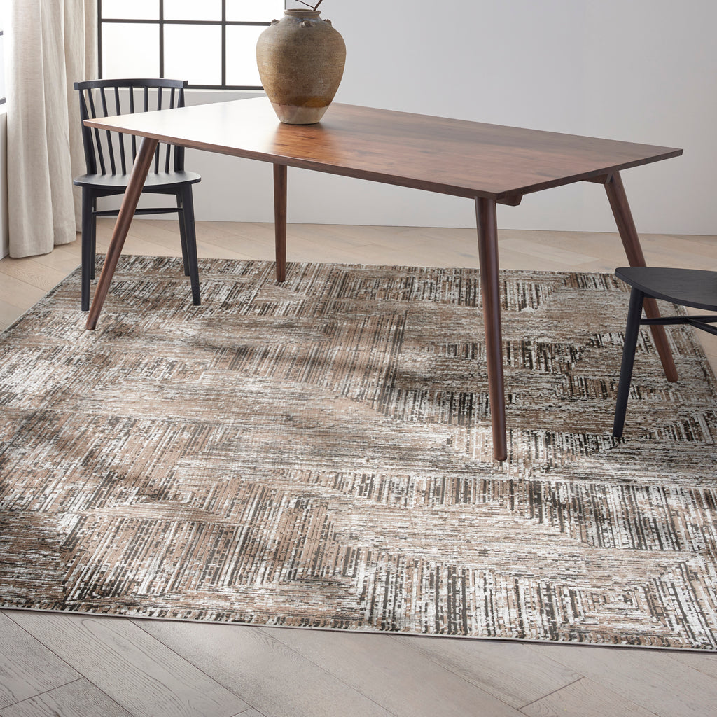nourison ck024 irradiant irr01 black ivory rug