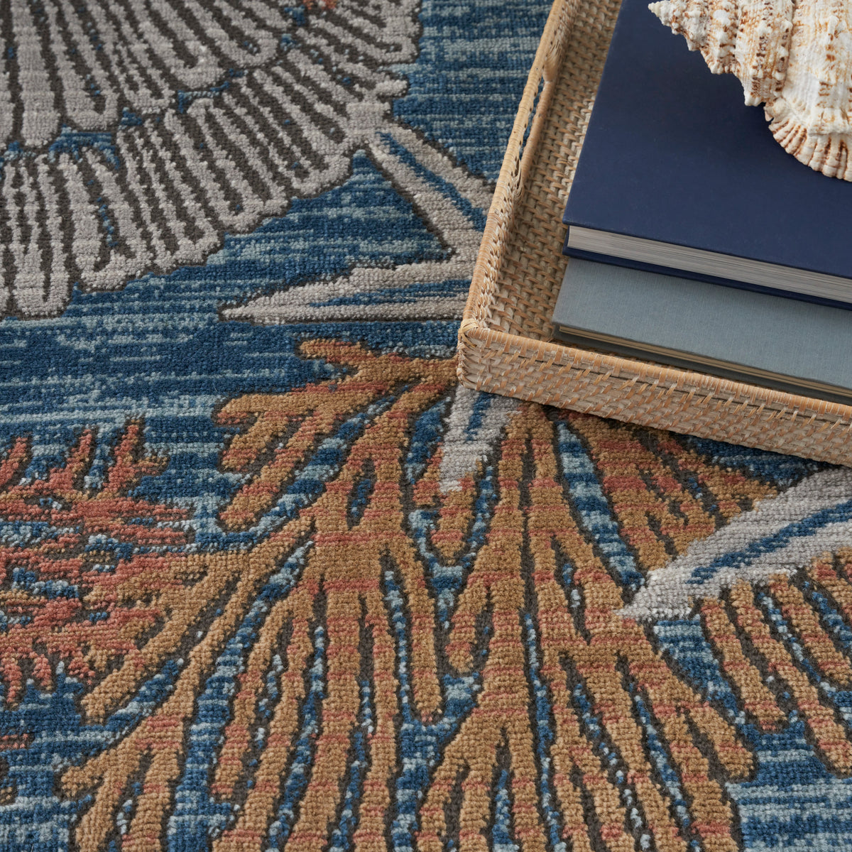 nourison seaside sds04 blue multicolor rug