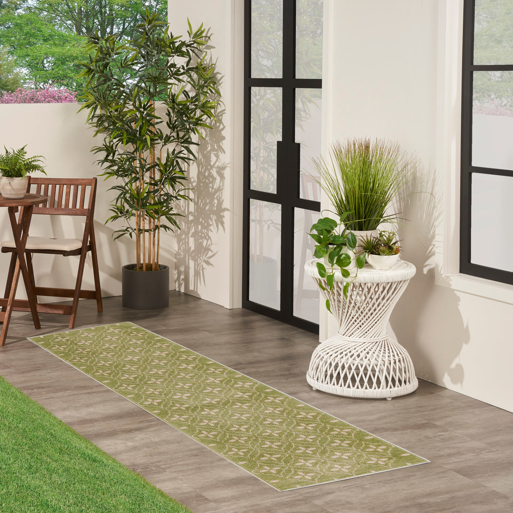 nourison nourison essentials nre04 green ivory rug