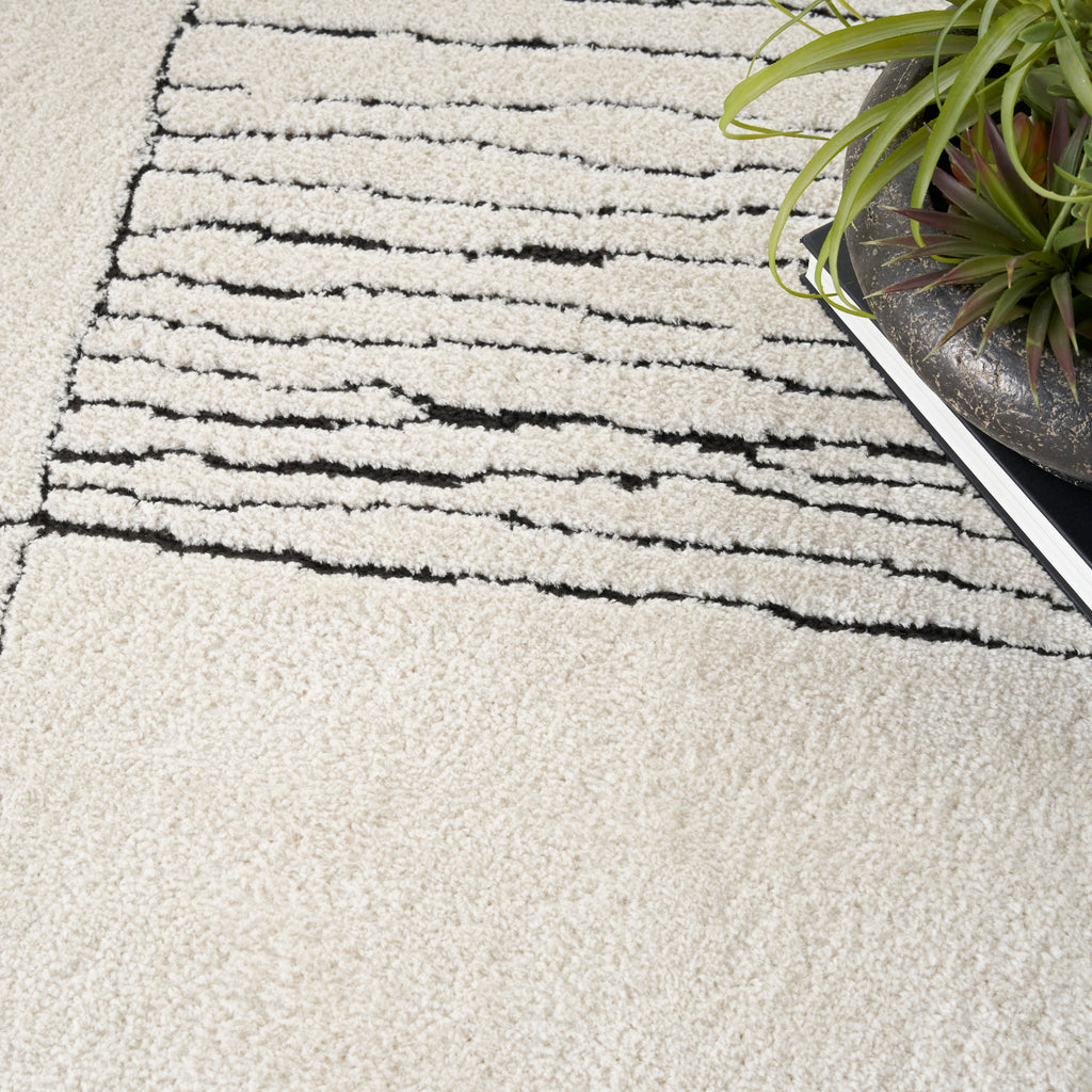 nourison modern comfort mnc02 ivory black rug