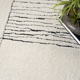 nourison modern comfort mnc02 ivory black rug