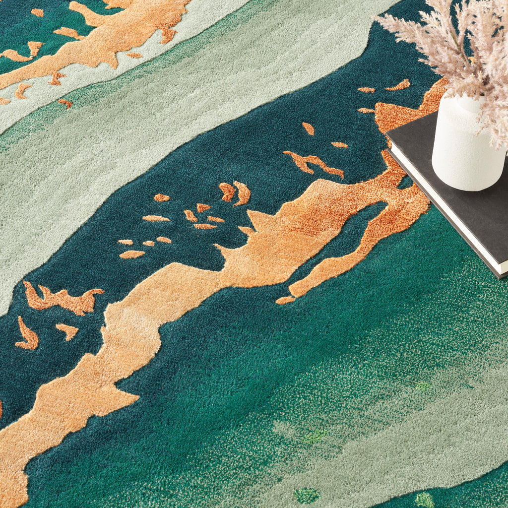nourison prismatic prs30 emerald rug