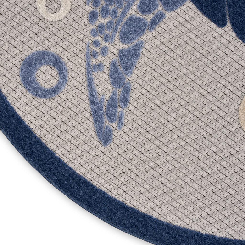 nourison aloha alh27 navy blue rug