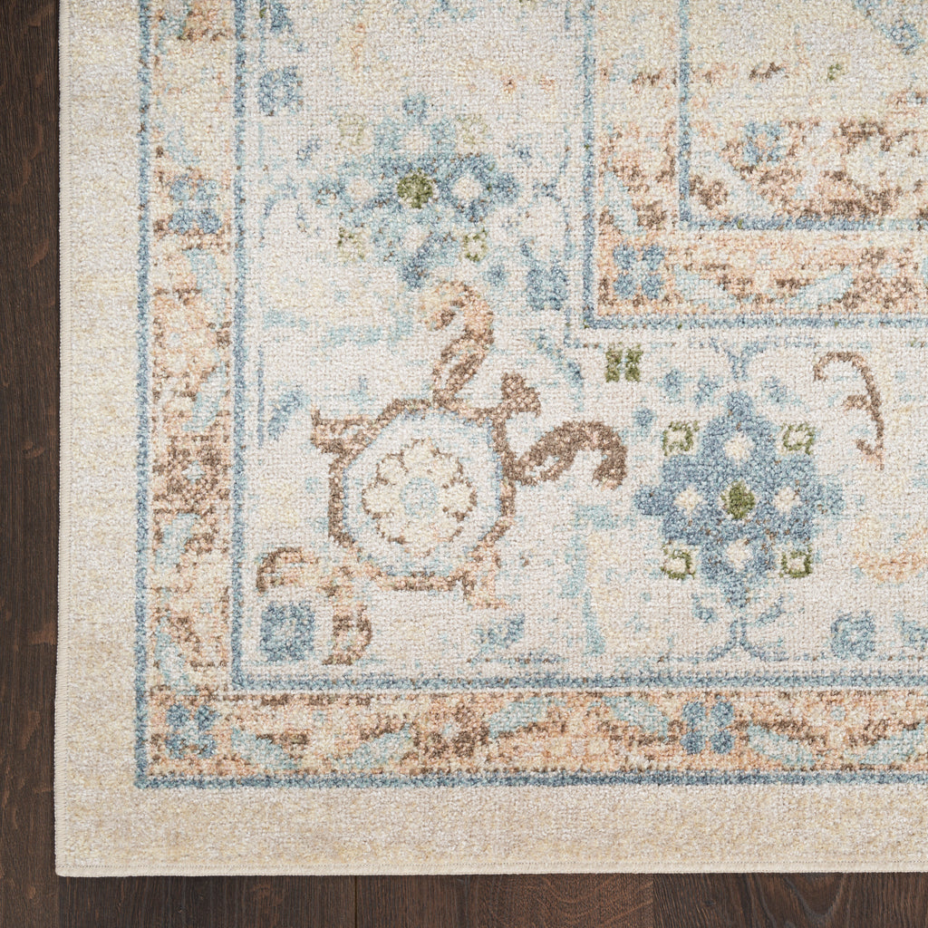 nourison astra machine washable asw13 ivory blue rug