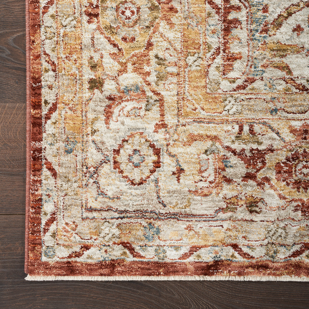 nourison sahar shr02 rust rug