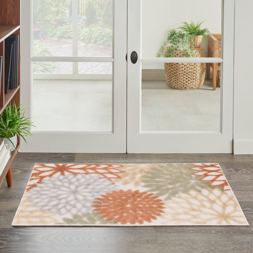 nourison aloha alh05 ivory multicolor rug