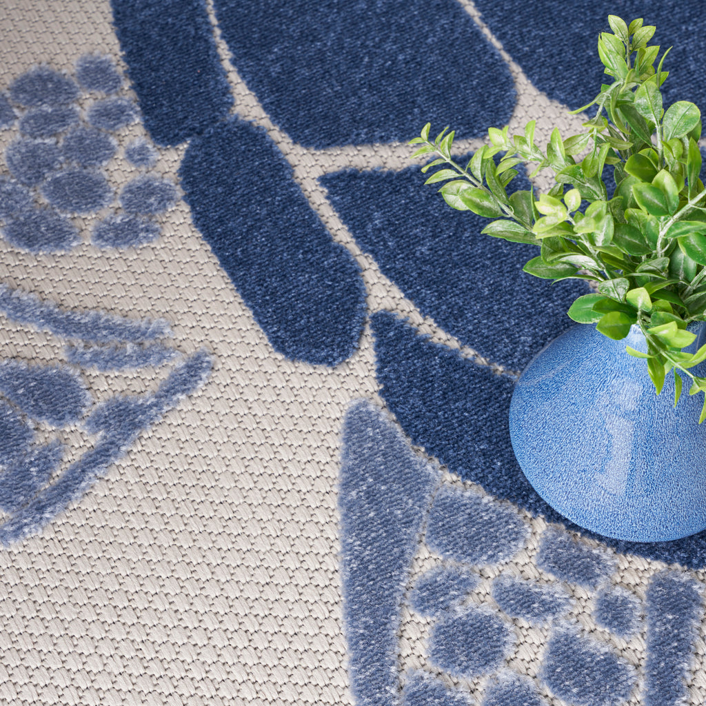 nourison aloha alh27 navy blue rug