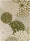 nourison aloha alh05 ivory green rug