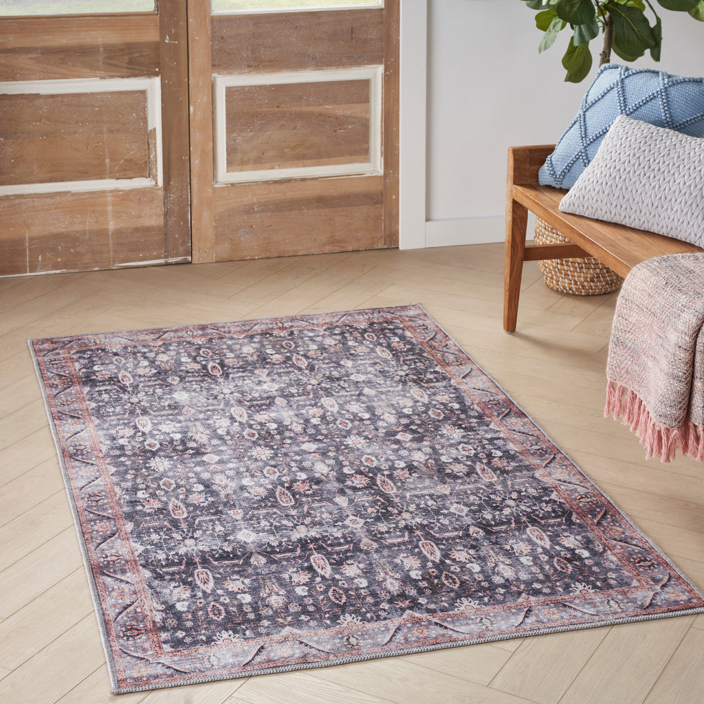 nourison grand washables grw06 navy ivory rug