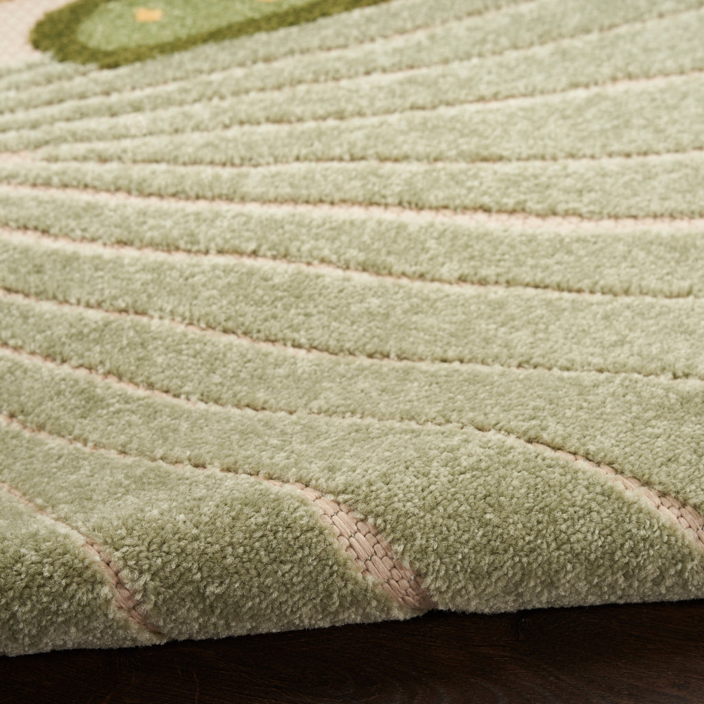 nourison aloha alh24 green yellow rug