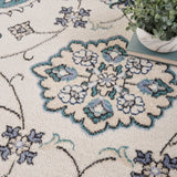 nourison nourison essentials nre05 ivory blue rug