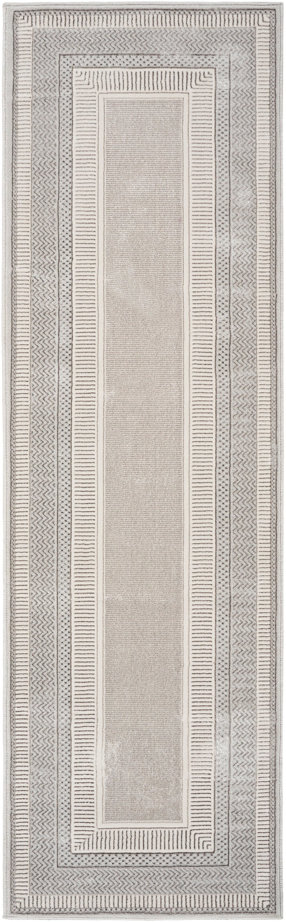 nourison glitz glz07 silver rug