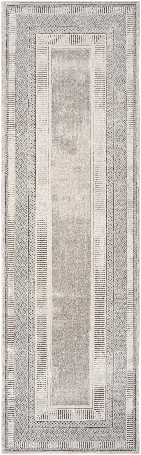 nourison glitz glz07 silver rug