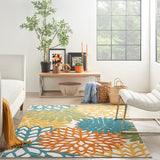 nourison aloha alh05 turquoise multicolor rug