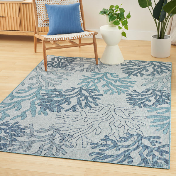 nourison garden oasis goa05 blue rug