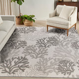 nourison garden oasis goa05 grey rug