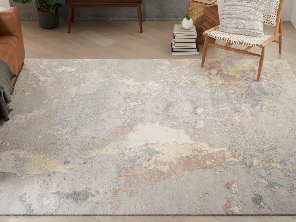 nourison silk shadows sha20 silver rug