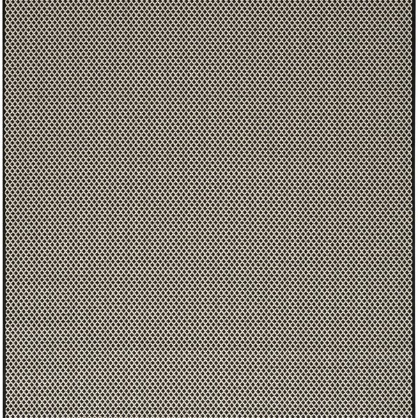 nourison courtyard cou01 black white rug