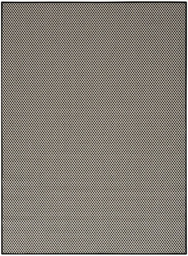 nourison courtyard cou01 black white rug