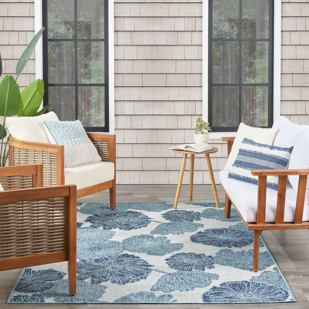 nourison garden oasis goa04 blue rug