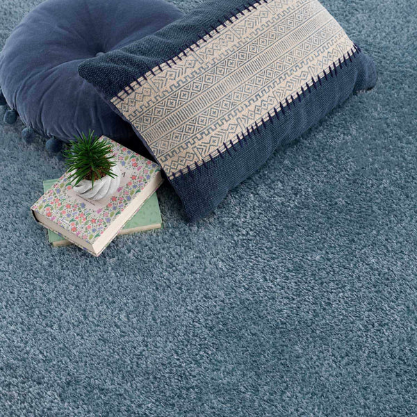 Hauteloom Heavenly HVL6202 Blue Machine Made Polyester Rug