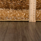 Hauteloom Heavenly HVL6212 Dark Gold Machine Made Polyester Rug