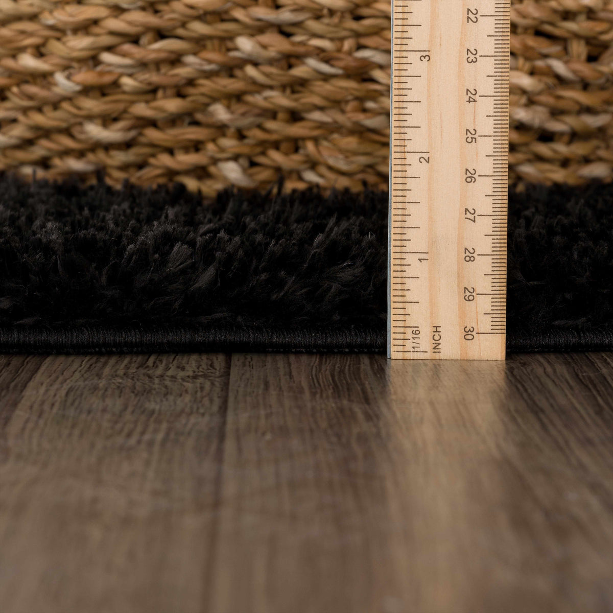 Hauteloom Heavenly HVL6201 Black Machine Made Polyester Rug