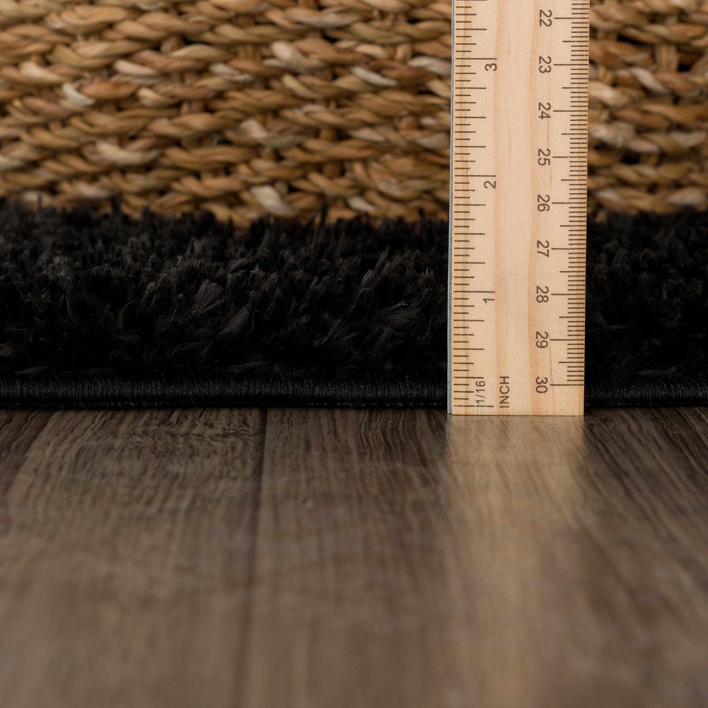 Hauteloom Heavenly HVL6201 Black Machine Made Polyester Rug