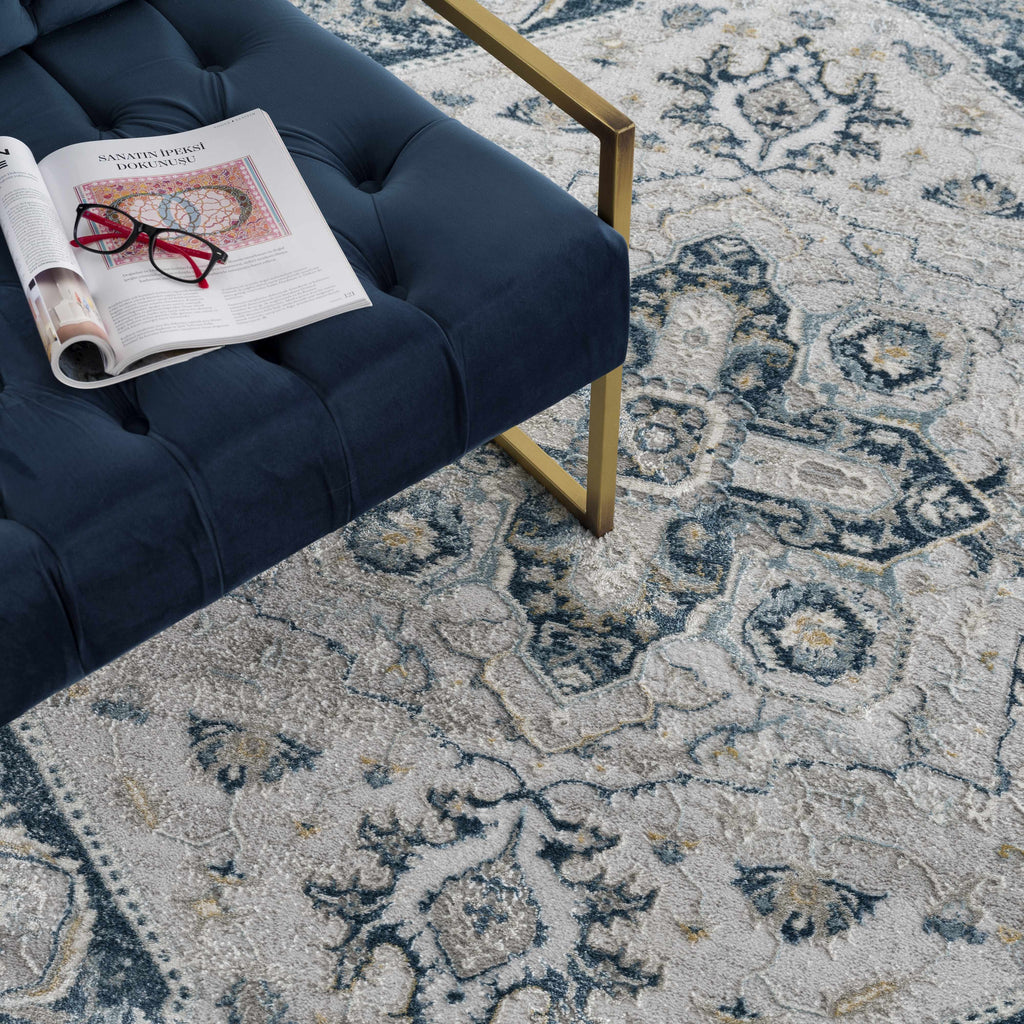 Hauteloom Liverpool LVP4114 Medium Gray Machine Made Polypropylene Rug