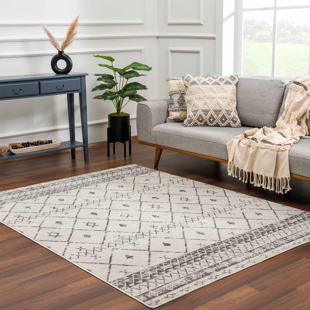 Hauteloom Newville NEWV White Machine Made Polypropylene Rug