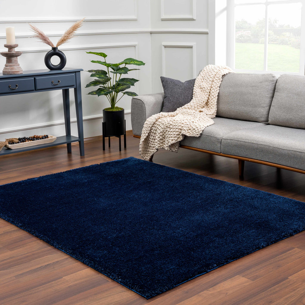 Hauteloom Heavenly HVL6209 Navy Blue Machine Made Polyester Rug