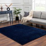 Hauteloom Heavenly HVL6209 Navy Blue Machine Made Polyester Rug