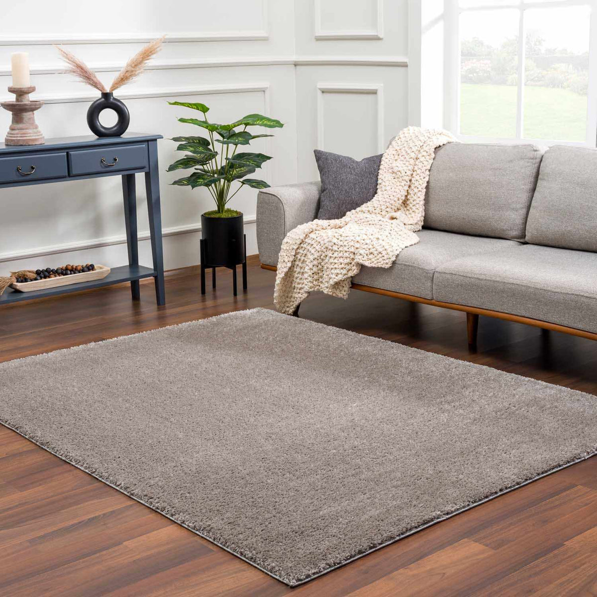 Hauteloom Heavenly HVL6205 Gray Machine Made Polyester Rug