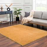 Hauteloom Heavenly HVL6212 Dark Gold Machine Made Polyester Rug