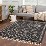 Hauteloom Thetford THET Charcoal Machine Made Polypropylene Rug