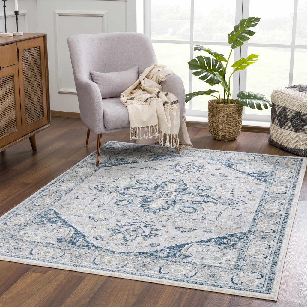 Hauteloom Liverpool LVP4114 Medium Gray Machine Made Polypropylene Rug
