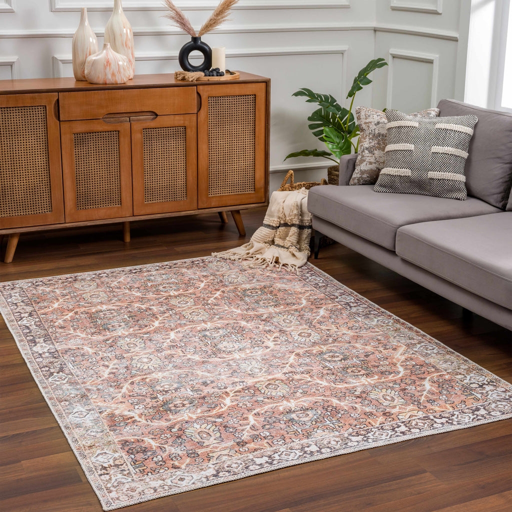 Hauteloom Bian HGEBBIAN8A1 Peach Machine Made Rug