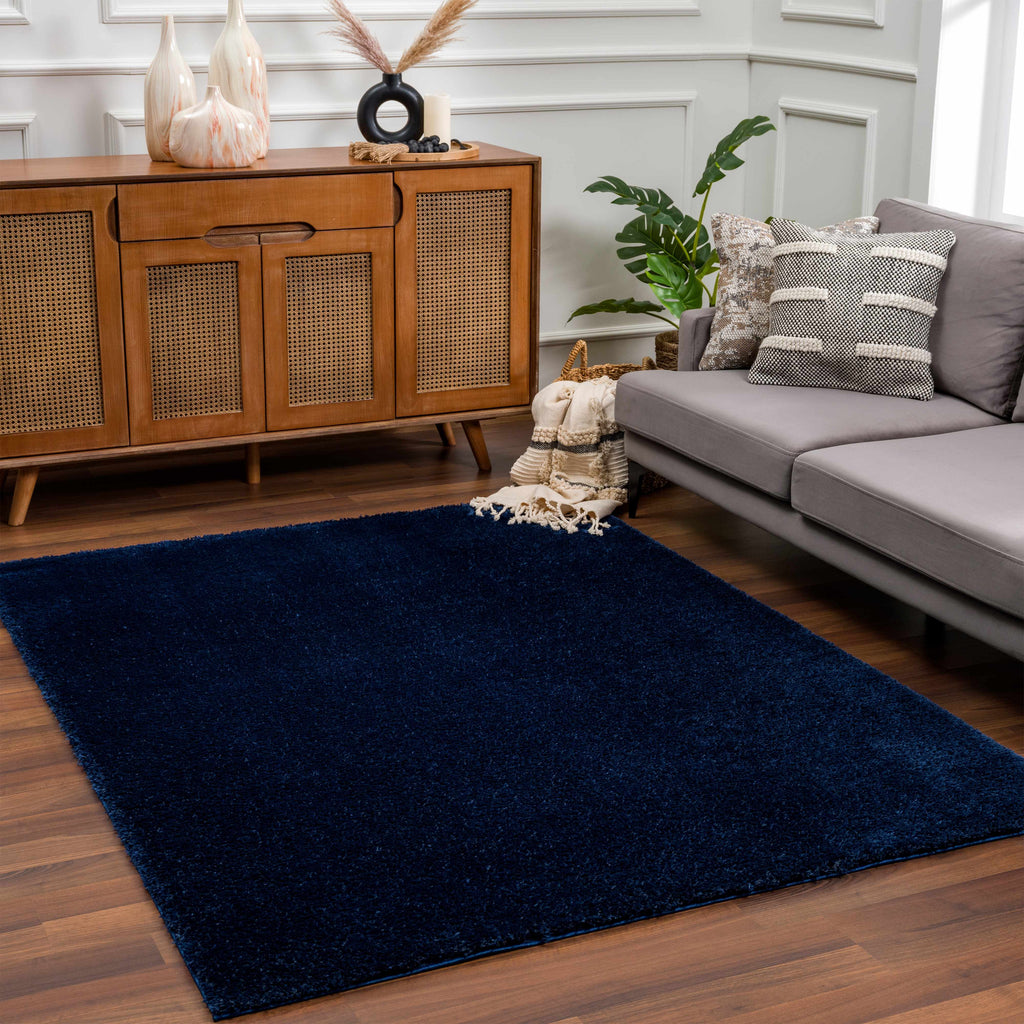 Hauteloom Heavenly HVL6209 Navy Blue Machine Made Polyester Rug