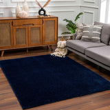 Hauteloom Heavenly HVL6209 Navy Blue Machine Made Polyester Rug