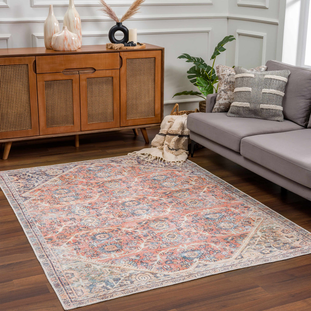 Hauteloom Konstantina HGEBKONSTA1 Peach Machine Made Rug