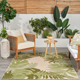 nourison aloha alh40 ivory green rug